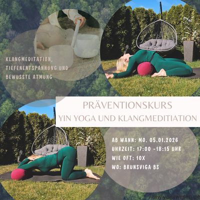 Präventionskurs 10x Yin Yoga ab 05.01.2026 Präventionskurs 10x Yin Yoga ab 05.01.2026