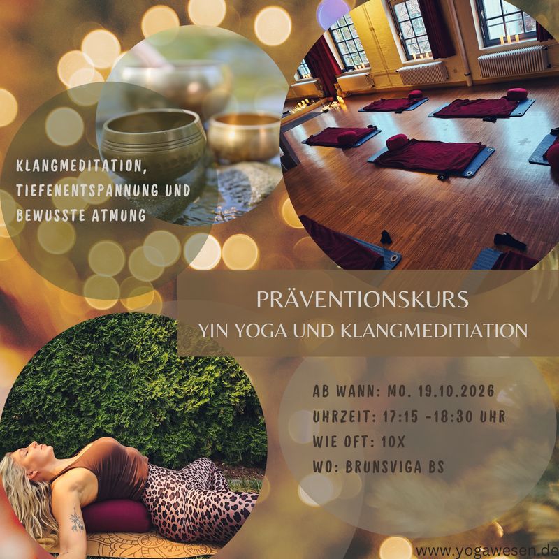 Präventionskurs 10x Yin Yoga ab 19.10.2026