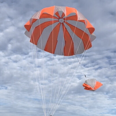 Orange & White Round Mini Parachute