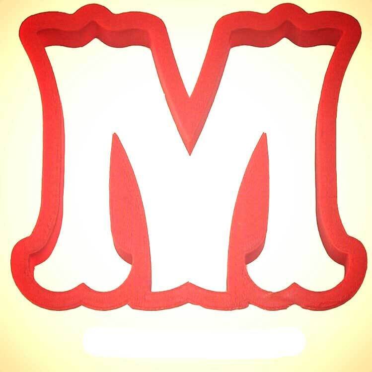 Curly Letter M Cookie Cutter 4 in PC0142