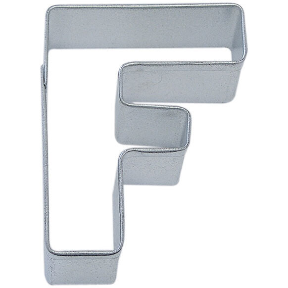 Letter F Tin Cookie Cutter 3 in Alf