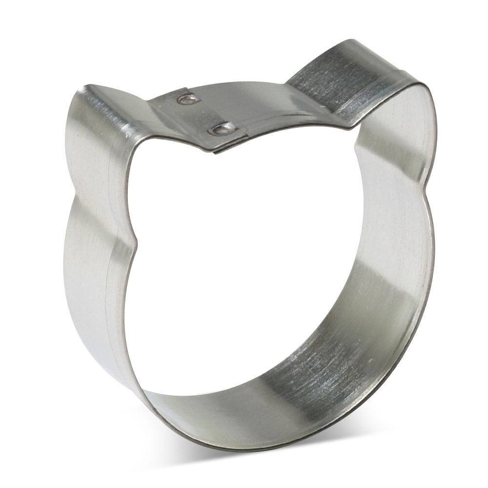 Mini Round Cat Face Cookie Cutter 1.5 in M180