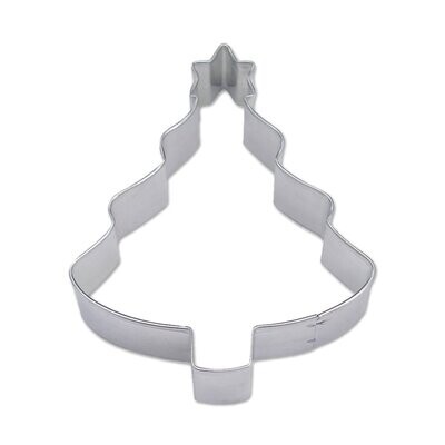 Christmas Tree W/Star Tin Cookie Cutter 4 in B0992