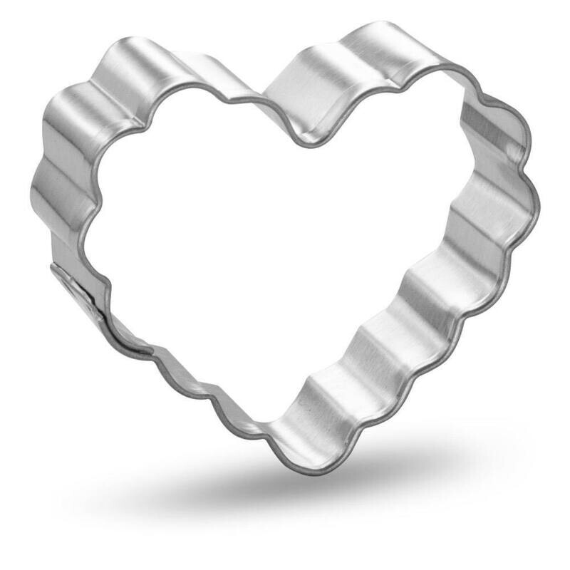 Mini Heart Fluted  Cookie Cutter 1.5 in M187