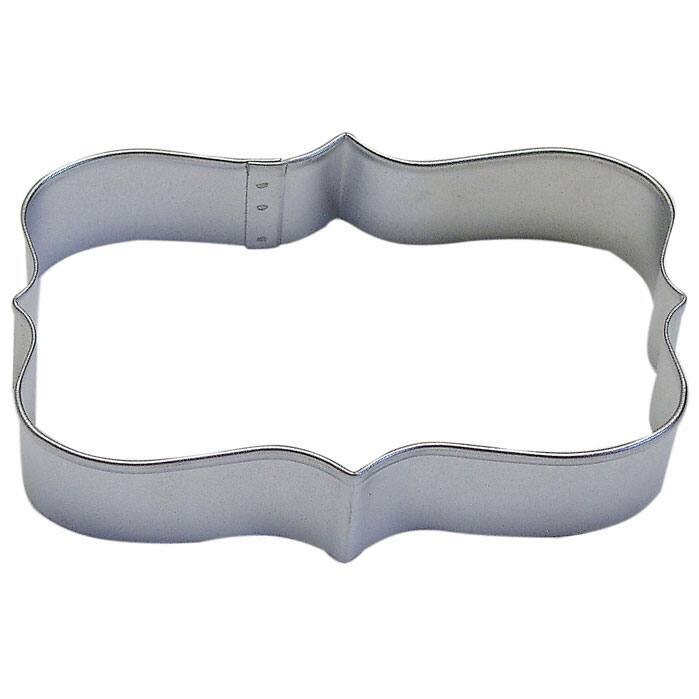 Rectangle Plaque Tin Cookie Cutter 4.25 in B0870