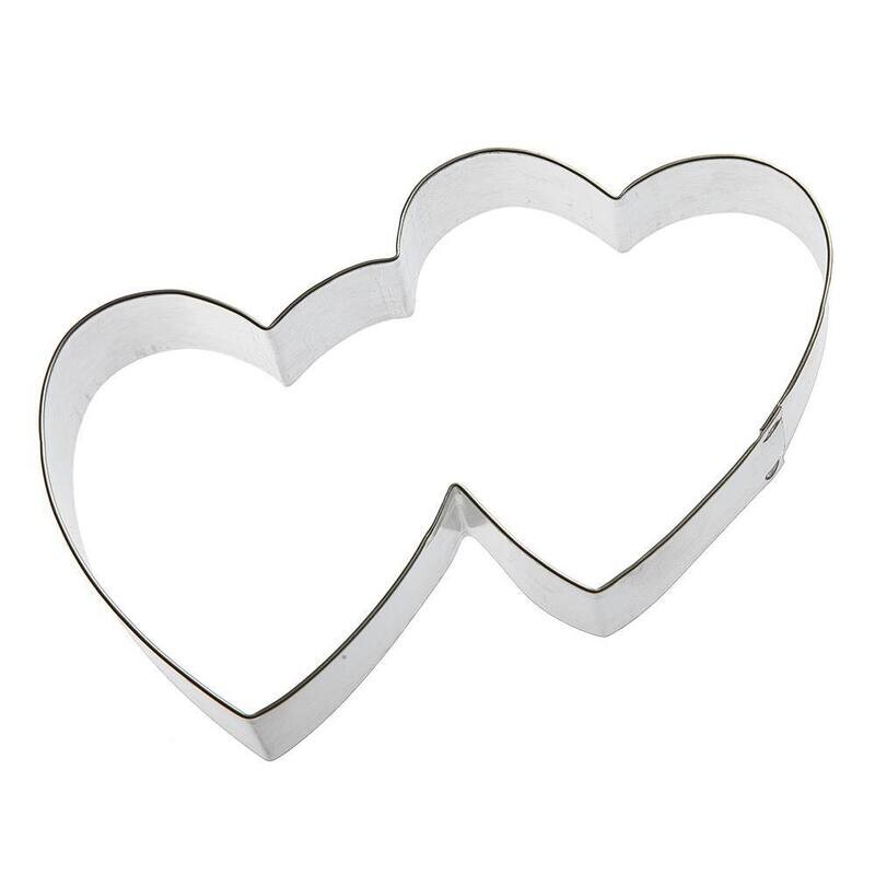 Double Heart Cookie Cutter 5.25 in B1448 Double Heart Cookie Cutter 5.25 in B1448