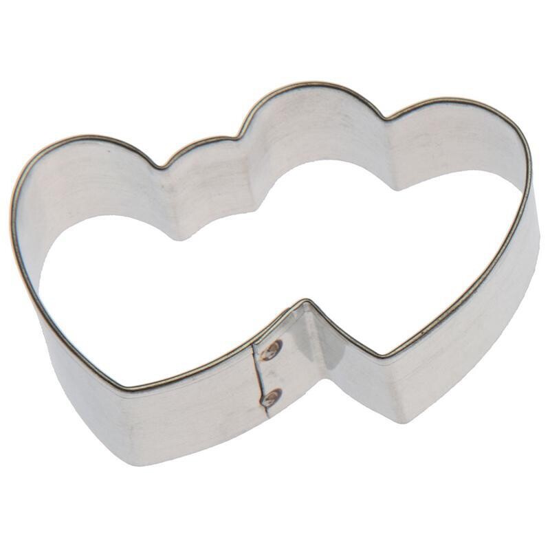 Mini Double Heart Cookie Cutter 2 in M157