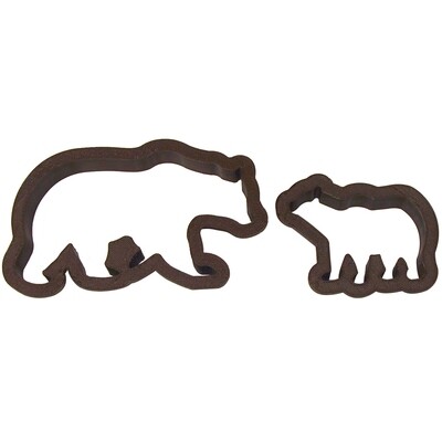 Mama Bear 4.5 in and Baby Bear 2.5 in. Cookie Cutter 2 pc set PC0414