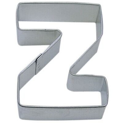 Letter Z Tin Cookie Cutter 3 in Alz