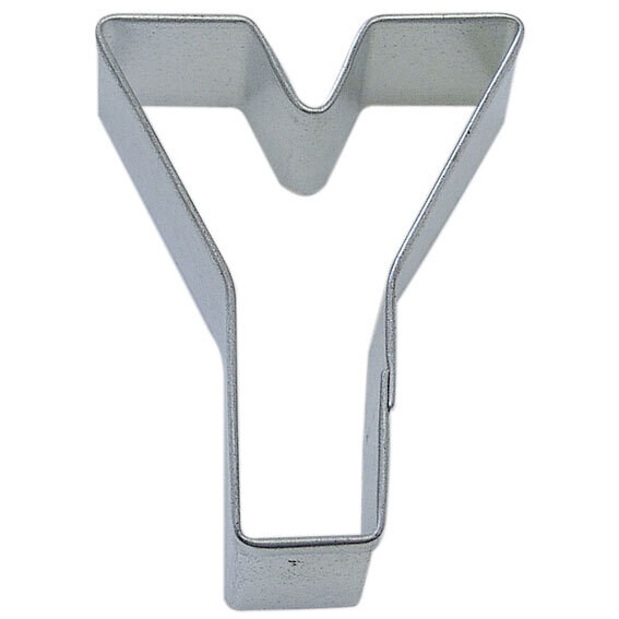 Letter Y Tin Cookie Cutter 3 in B0125 Letter Y cookie cutter, alphabet cookie cutter, monogram baking tool, custom baking accessory
