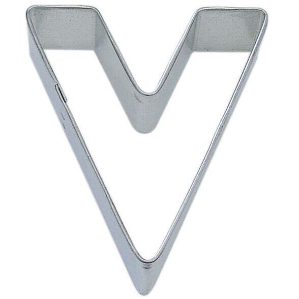 Letter V cookie cutter, alphabet cookie cutter, monogram baking tool, custom baking accessory