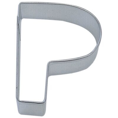 Letter P Tin Cookie Cutter 3 in Alp