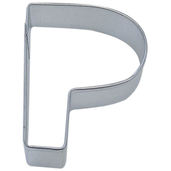 Letter P Tin Cookie Cutter 3 in B0116 Letter P cookie cutter, alphabet cookie cutter, monogram baking tool, custom baking accessory
