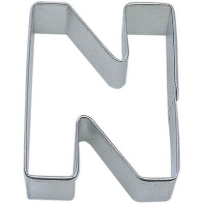 Letter N Tin Cookie Cutter 3 in Aln