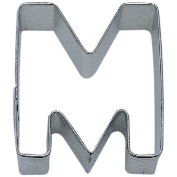 Letter M Tin Cookie Cutter 3 in B0113 Letter M cookie cutter, alphabet cookie cutter, monogram baking tool, custom baking accessory