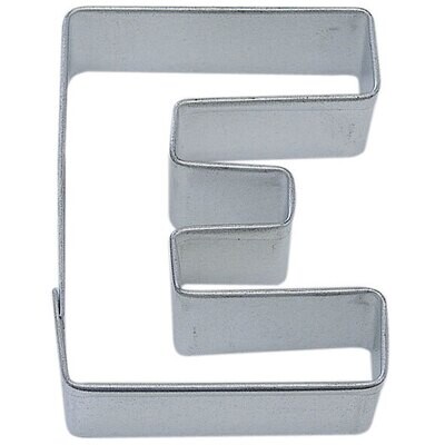 Letter E Tin Cookie Cutter 3 in Ale