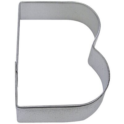 Letter B Tin Cookie Cutter 3 in Alb