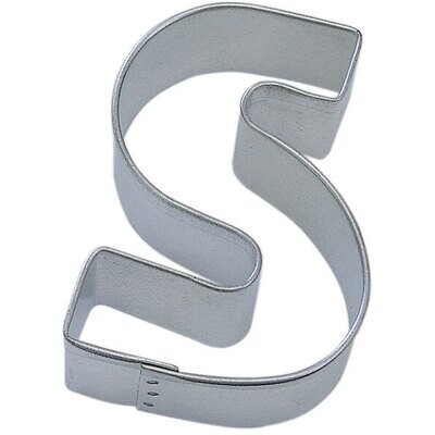 Letter S Tin Cookie Cutter 3 in Als