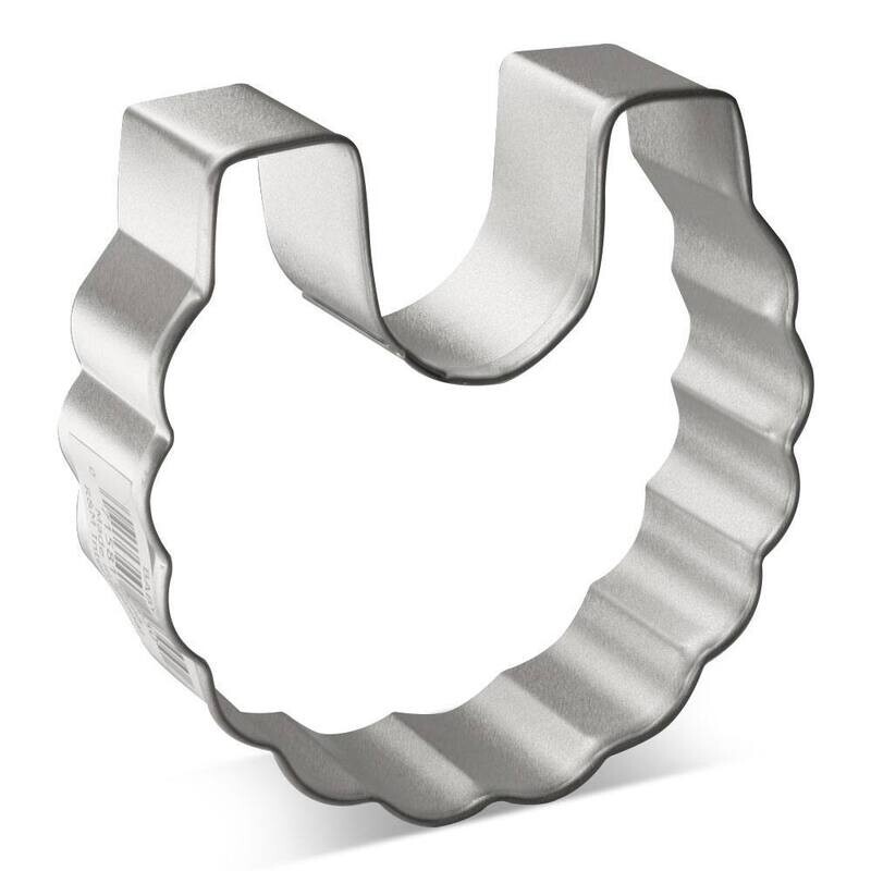  Baby bib cookie cutter, baby shower-themed cookie cutter, newborn baking tool, baby bib-shaped dessert accessory

