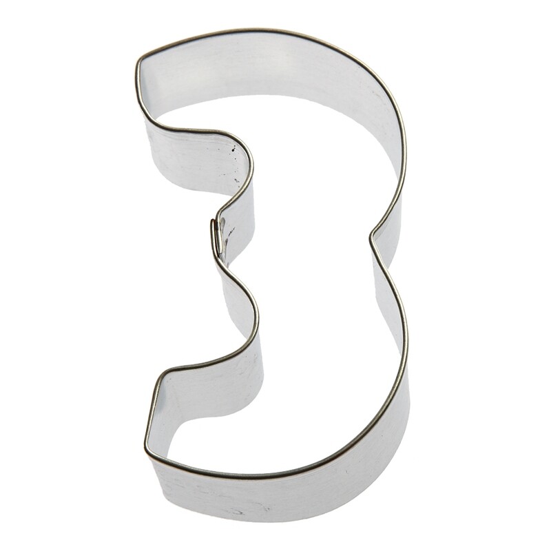 Number Three Cookie Cutter 3 in B1513 Number Three Cookie Cutter 3 in B1513