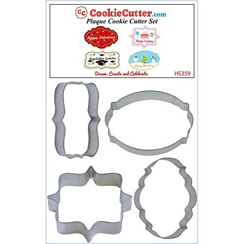 Plaque Cookie Cutter 4 Pc Set