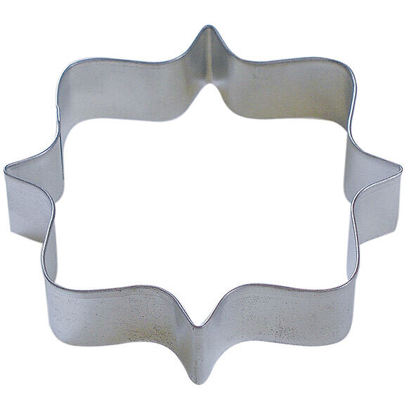 Square plaque frame cookie cutter, decorative cookie cutter, custom message baking tool, elegant plaque-shaped dessert accessory