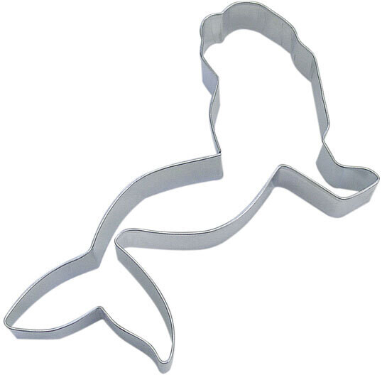 Mermaid cookie cutter, ocean-themed cookie cutter, fantasy baking tool, mermaid-shaped dessert accessory

