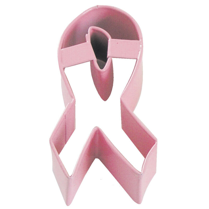 Ribbon Pink Poly Resin Coated Tin Cookie Cutter 3.75 in PR1031P Ribbon Pink Poly Resin Coated Tin Cookie Cutter 3.75 in PR1031P