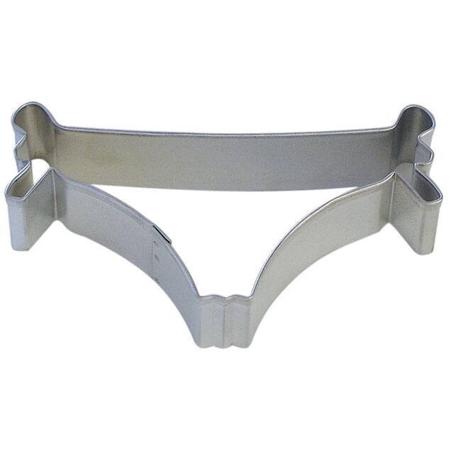 Bikini bottom cookie cutter, beach-themed cookie cutter, summer baking tool, swimwear-shaped dessert accessory


