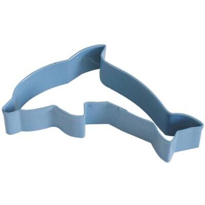 Dolphin Blue Poly Resin Coated Tin Cookie Cutter 4.5 in PR1270B