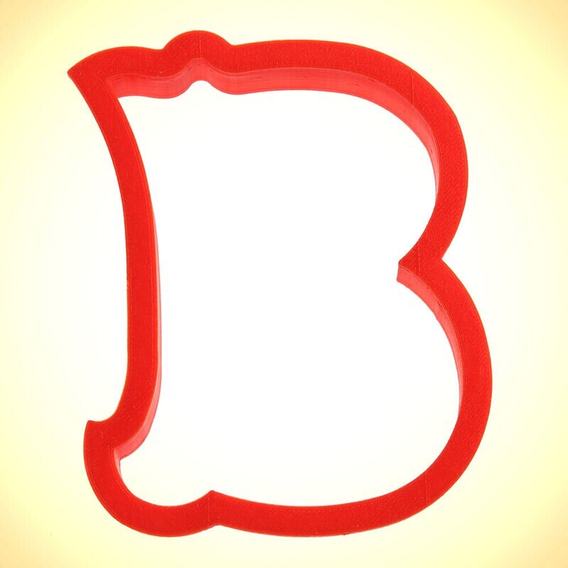 Curly Letter B Cookie Cutter 4 in PC0131