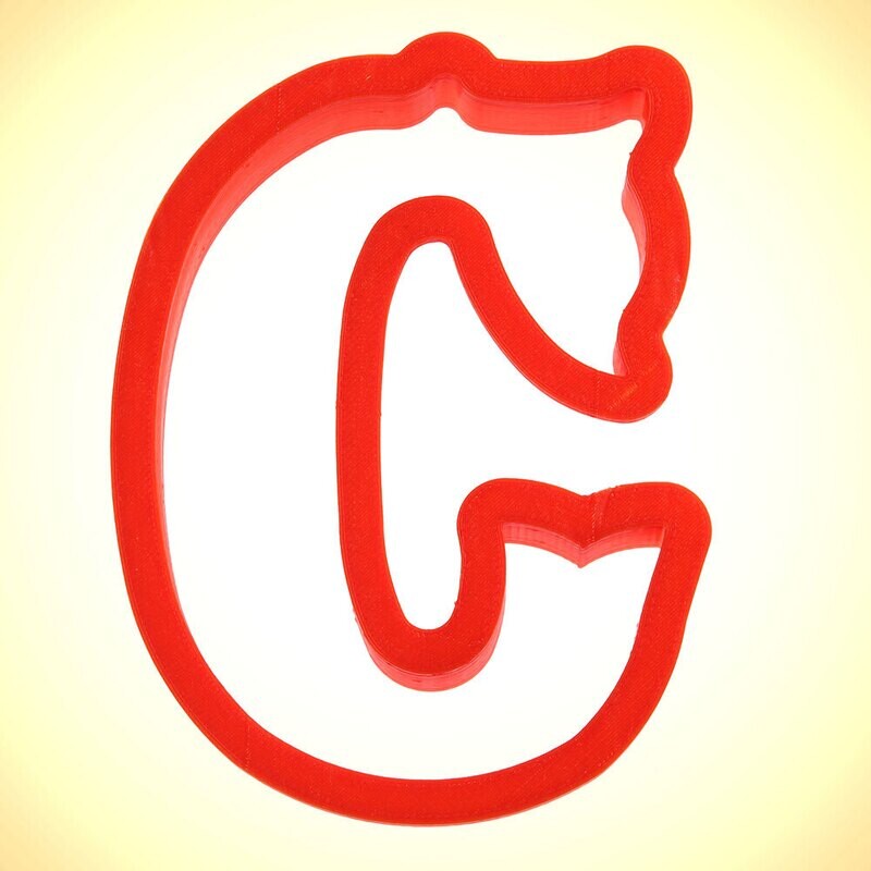 Curly Letter C Cookie Cutter 4 in PC0132
