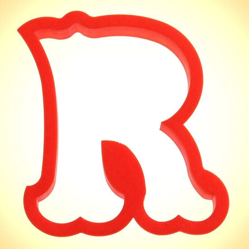 Curly Letter R Cookie Cutter 4 in PC0147