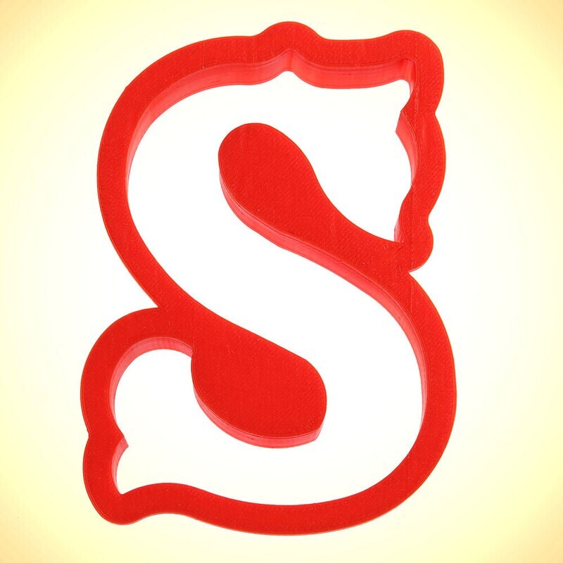 Curly Letter S Cookie Cutter 4 in PC0148