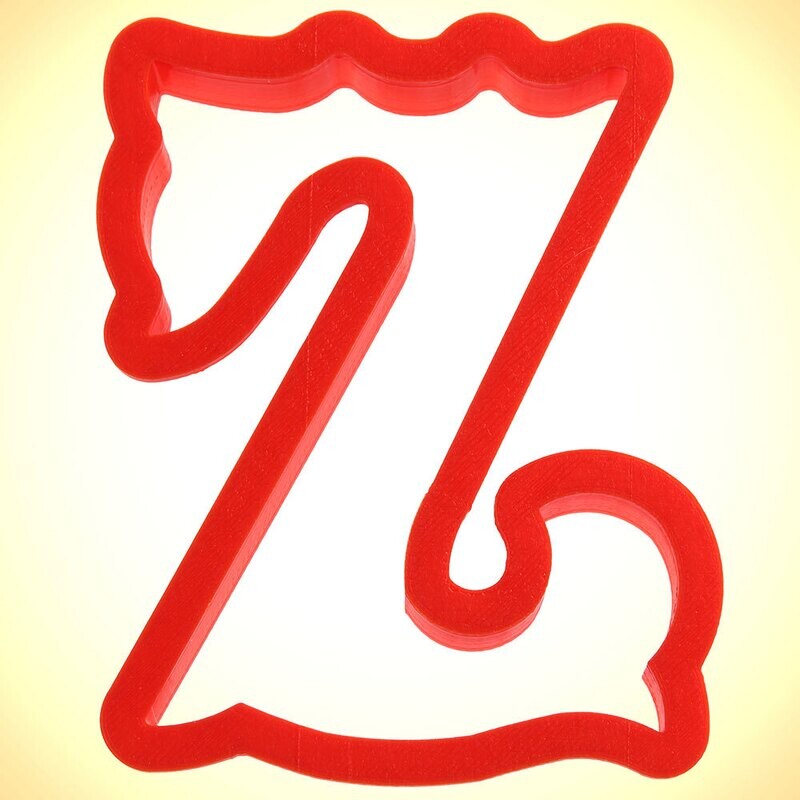 Curly Letter Z Cookie Cutter 4 in PC0155