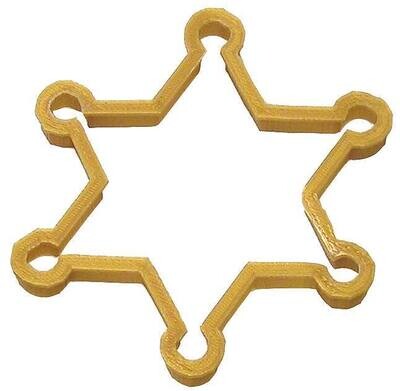 Sheriff Badge Cookie Cutter 4 in PC0168