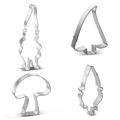 Enchanted Woodland Gnome Elf Cookie Cutter 4 Pc Set HS0462