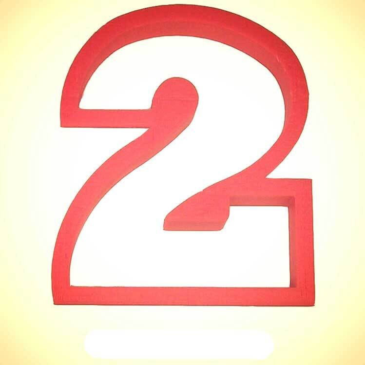 Number Two Cookie Cutter 4 in PC0102
