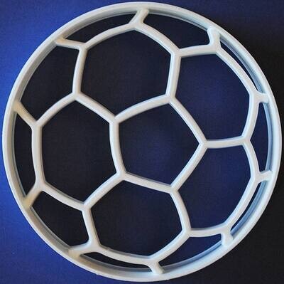 3D Soccer Ball Injection Molded Plastic Cookie Cutter 3.75 in PL108