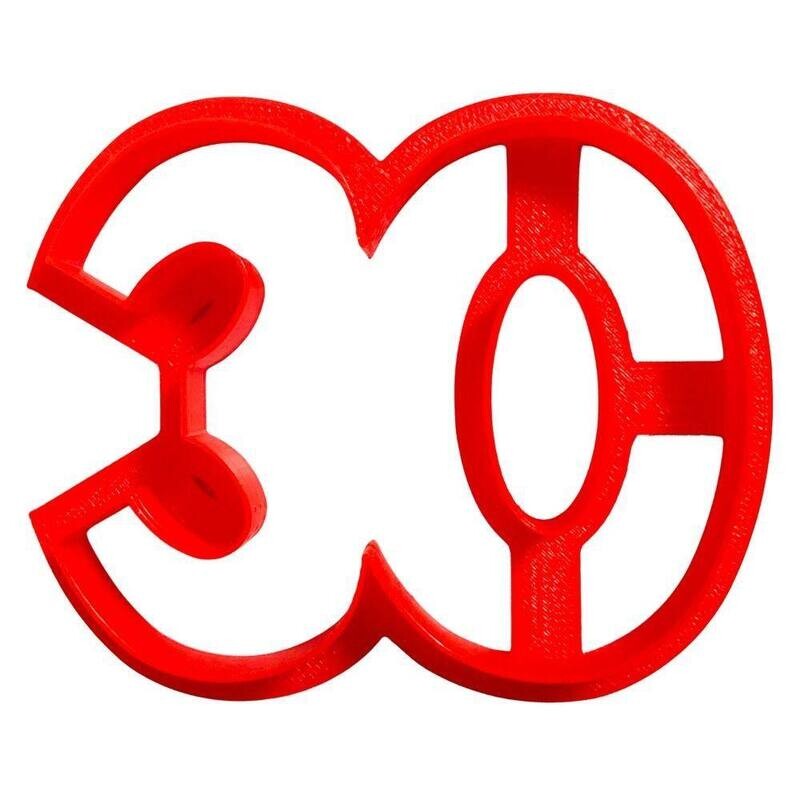 Number 30 Cookie Cutter 3.75 in PC0465