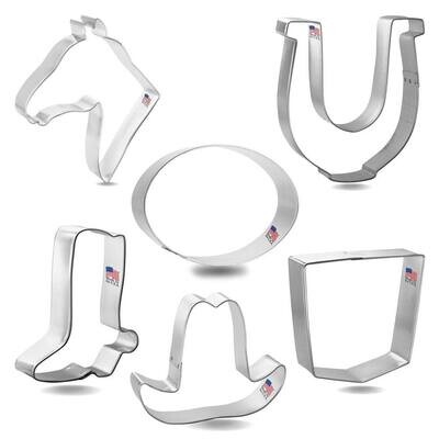 Rodeo Cowboy Cookie Cutter 6 Pc Set HS0472