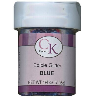 Edible Glitter Blue 1/4 Oz. Bottle