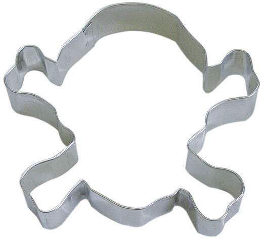 Skull & crossbones cookie cutter, pirate-themed cookie cutter, Halloween baking tool, spooky dessert accessory

