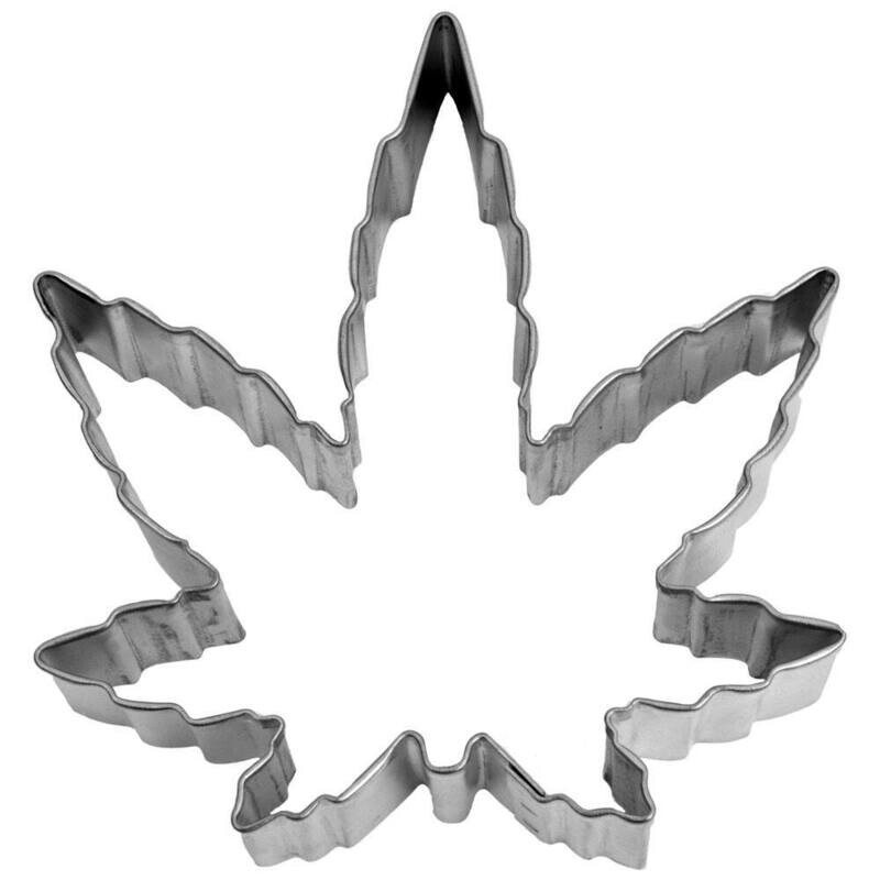 Marijuana leaf cookie cutter, cannabis-themed cookie cutter, 420 baking tool, leaf-shaped dessert accessory