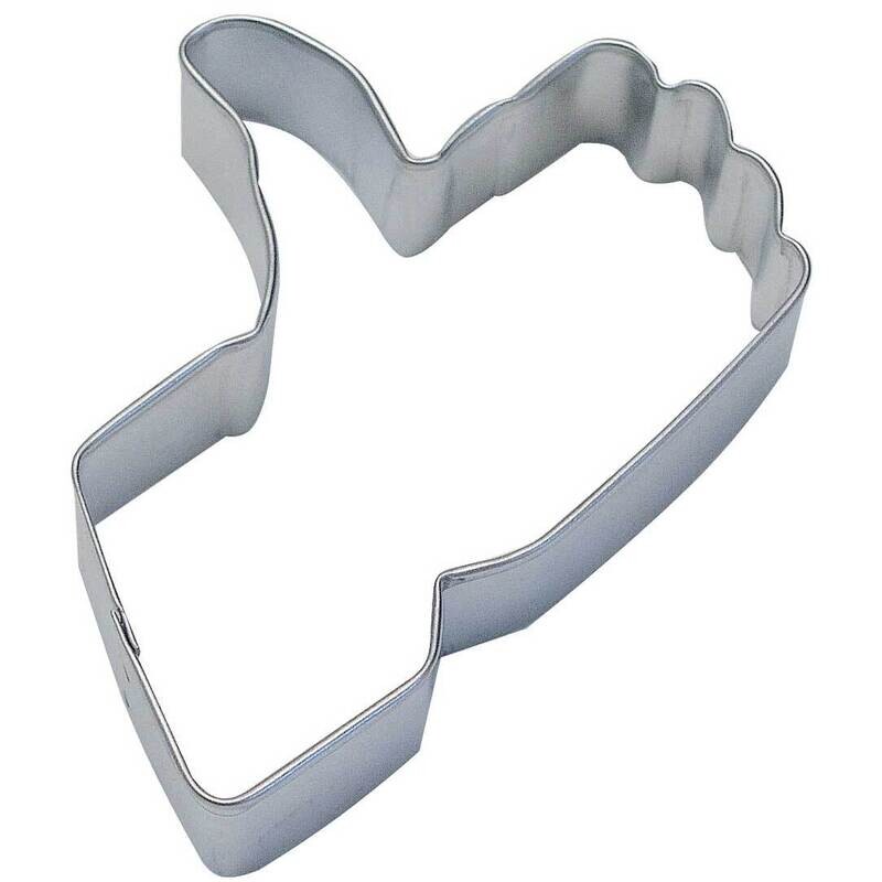 Thumbs Up Tin Cookie Cutter 4 in B0859 Thumbs up cookie cutter, emoji-themed cookie cutter, appreciation baking tool, thumbs up-shaped dessert accessory