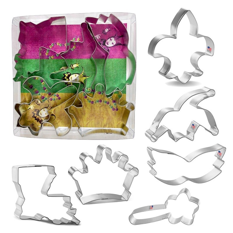 Mardi Gras Cookie Cutter 6 Pc Set L9020