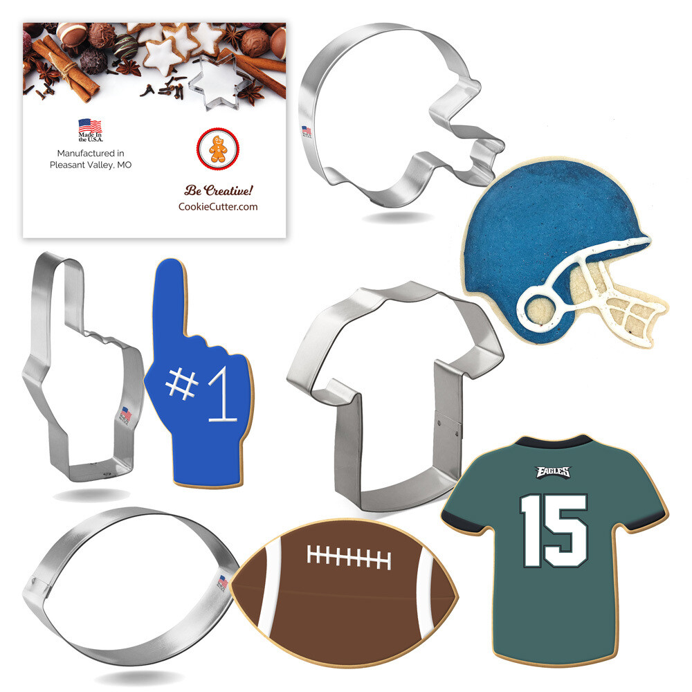 Football Cookie Cutter Set 4 Pc HS0496