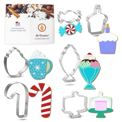 Christmas Sweets Candy Cookie Cutter 6 Pc Set HS0516