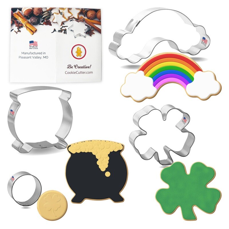 Pot O' Gold St Patrick's Day Cookie Cutter 4 Pc Set HS0474
