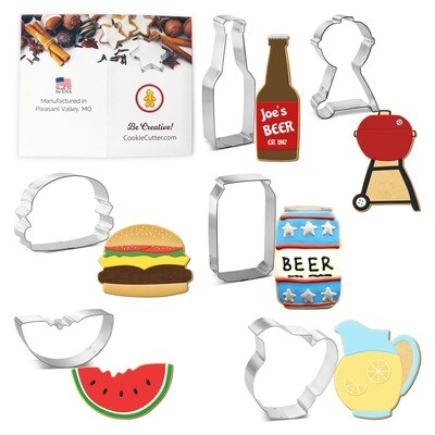 Summer Picnic BBQ Grill Cookie Cutter 6 Pc Set HS0466